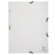 Cartella 3 lembi - con elastici - A4 - cartoncino lustré - 400g/mq - bianco - Exacompta