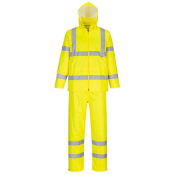 Completo antipioggia HiVi - ripiegabile - impermeabile - L - giallo fluo - Portwest