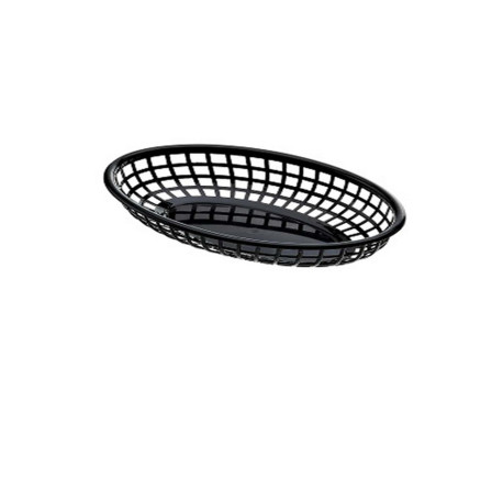Cestino americano ovale - in plastica - 23,5 x 15 x 4,5 cm - nero - Leone