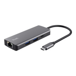 Trust Dalyx - Docking station - per laptop - USB-C - HDMI - GigE