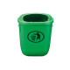 Cestino gettacarte Classic - da esterni - 40,4 x 34,8 x 74,5 cm - 50 L - PP - verde - Medial