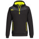 Felpa DX467 a mezza zip - con cappuccio - taglia L - nero - Portwest