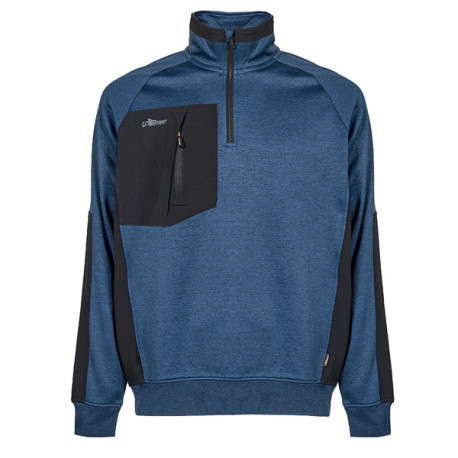 Felpa mezza zip Leeds - taglia XL - blu - U-Power