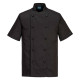 Giacca cuoco Kent - maniche corte - taglia XL - nero - Portwest