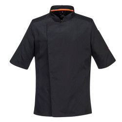 Giacca cuoco MeshAir Pro - maniche corte - taglia XL - nero - Portwest