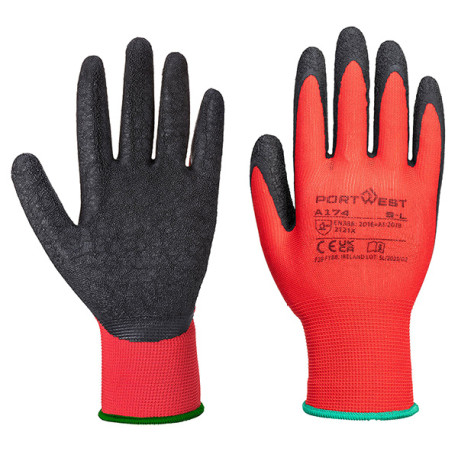 Guanti A174 Flex Grip - lattice - XL - rosso/nero - Portwest