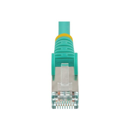 StarTech.com 50cm CAT6a Ethernet Cable - Aqua - Low Smoke Zero Halogen (LSZH) - 10GbE 500MHz 100W PoE++ Snagless RJ-45 w/Strain