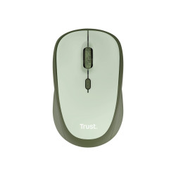 Trust Yvi+ - Mouse - silent - ottica - 4 pulsanti - senza fili - 2.4 GHz - ricevitore wireless USB - verde