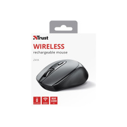Trust Zaya - Mouse - per destrorsi e per sinistrorsi - ottica - 4 pulsanti - senza fili - 2.4 GHz - ricevitore wireless USB - n