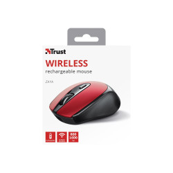 Trust Zaya - Mouse - per destrorsi e per sinistrorsi - ottica - 4 pulsanti - senza fili - 2.4 GHz - ricevitore wireless USB - r