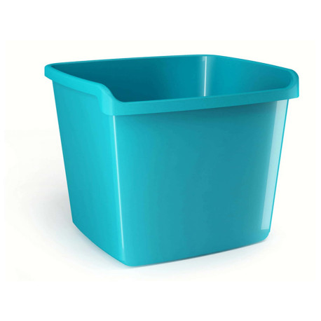 Cestino gettacarte Mydesk - altezza 32,3 cm - 15 L - turchese - Arda