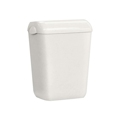 Cestino gettacarte Woodplastic - con coperchio - 225 x 335 x 545 mm - 23 L - bianco - Mar Plast