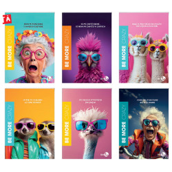 Maxiquaderno Be More Crazy - A4 - 5mm c/margine - alta fogliazione - 48+2 fogli - 100 gr - BM