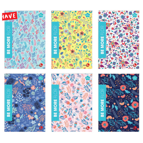Maxiquaderno Be More Flor - A4 - 1 rigo - alta fogliazione - 48+2 fogli - 100 gr - BM
