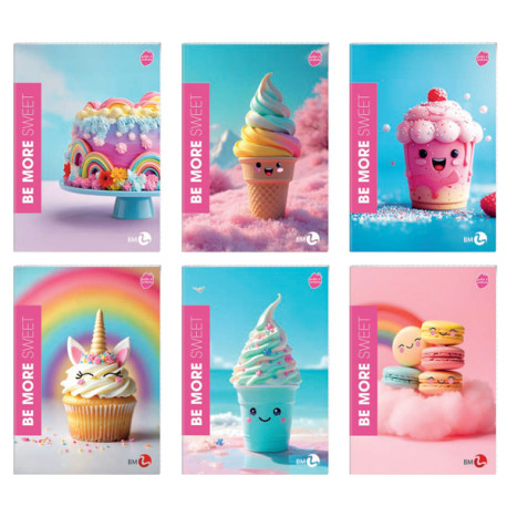 Maxiquaderno Be More Sweet - A4 - rigo di 3a - alta fogliazione - 48+2 fogli - 100 gr - BM