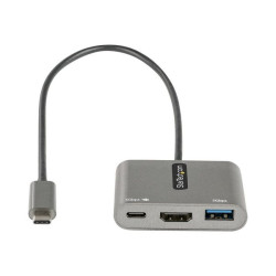 StarTech.com Adattatore multiporta USB C - Convertitore USB-C a HDMI 4K, 100W PD Pass-Through, Hub USB 3.0 Alimentato 5Gbps (1x