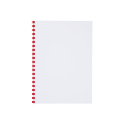 GBC CombBind - 10 mm - 21 anelli - A4 (210 x 297 mm) - 65 fogli - rosso - 100 pezzi pettine per la rilegatura in plastica - per