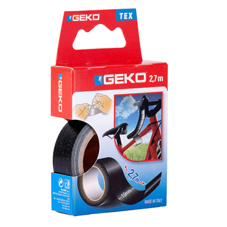 Nastro adesivo telato Tex - 19 mm x 2,7 m - nero - Geko
