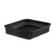 Cestino quadrato Vanity - in PPL - 32,5x32,5x10 cm - nero - Leone