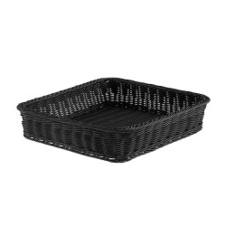Cestino quadrato Vanity - in PPL - 32,5x32,5x10 cm - nero - Leone