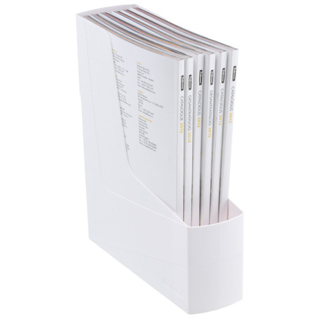 Portariviste Green2desk - in PS riciclato - 30 x 25,8 cm - dorso 9 cm - bianco - Fellowes