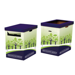 Cestino riciclo - 31,5 x 60,8 x 42,7 cm - verde/blu - Fellowes