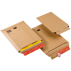 Busta a sacco CP 010 in cartone - adesivo permanente - formato A4+ (235 x 340 mm) - altezza massima 35 mm - avana - ColomPac