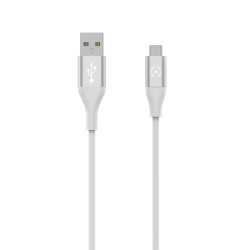 USB-A TO MICROUSB 12W CABLE WHITE