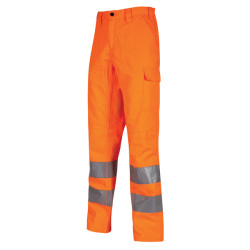 Pantaloni alta visibilità Vega - taglia XL - arancio fluo - U-Power