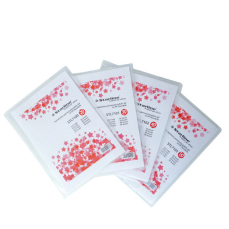 Portalistini personalizzabile - PP - 22 x 30 cm - 30 buste - trasparente - Starline