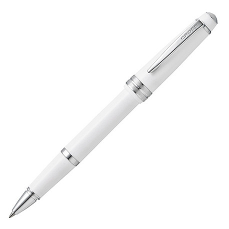 Penna roller Bailey Light - punta F - fusto bianco/cromo - Cross