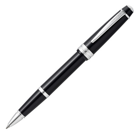 Penna roller Bailey Light - punta F - fusto nero/cromo - Cross
