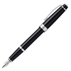 Penna stilografica Bailey Light - punta M - fusto nero/cromo - Cross