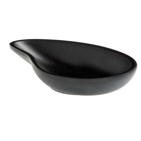 Ciotola a goccia fingerfood - 10 x 6,5 x 2,4 cm - melamina - nero - Leone