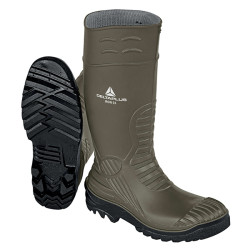 Stivali di sicurezza Iron S5 SRC - taglia 43 - PVC - kaki/nero - Deltaplus