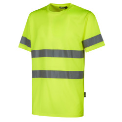 T-shirt alta visibilità Mizar - taglia M - giallo fluo - U-Power - conf. 3 pezzi