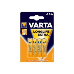 Varta Longlife Extra - Batteria 4 x AAA - Alcalina
