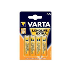 Varta Longlife Extra - Batteria 4 x tipo AA - Alcalina