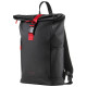 Zaino Roll-top Drop2Go - 30 x 42 x 14 cm - gomma - nero - In Tempo