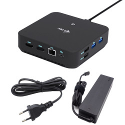 i-tec USB-C DP Dual HDMI Docking Station with Power Delivery 100 W + Universal Charger 100W, Cablato, USB 3.2 Gen 2 (3.1 Gen 2)