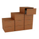 Classificatore - 3 cassetti - 49 x 55 x 107,2 cm - noce chiaro