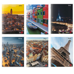 Maxiquaderno Travel fantasia - A4 - 1 rigo - 40+2 fogli - 80gr - BM