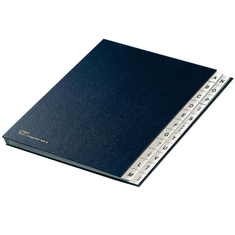 Classificatore alfabetico A/Z - 640D - 24x34 cm - blu - Fraschini