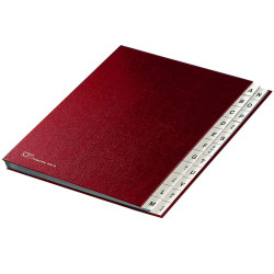 Classificatore alfabetico A/Z - 640D - 24x34 cm - rosso - Fraschini