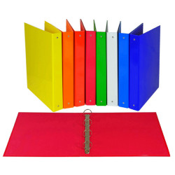 Raccoglitore - 22 x 30 cm - 4 anelli tondi 30 mm - dorso 4 cm - rosso - Starline