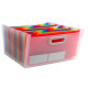 Classificatore con maniglia Crystal - 24 tasche - 33 x 23.5 x 25 cm - PP - Exacompta