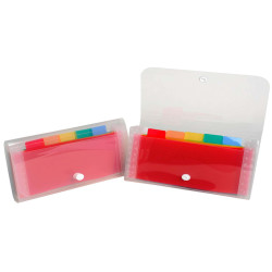 Classificatore Crystal - 6 tasche - PP - 11x18 cm - Exacompta