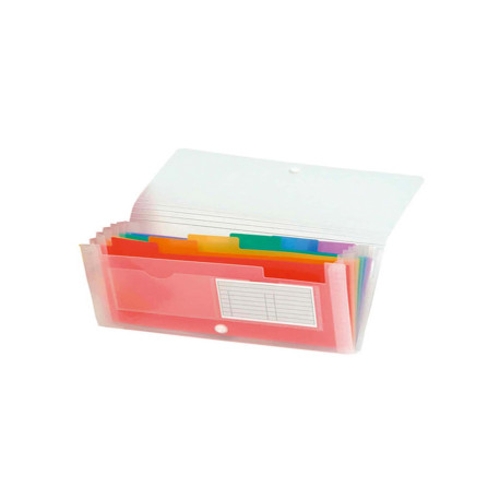 Classificatore Crystal - 7 tasche - PP - 14x26 cm - Exacompta