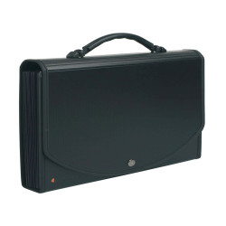 Classificatore Exacase - 13 tasche - PPL - 33x26 cm - nero - Exacompta