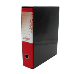 Registratore Kingbox - dorso 8 cm - protocollo 23 x 33 cm - rosso - Starline
